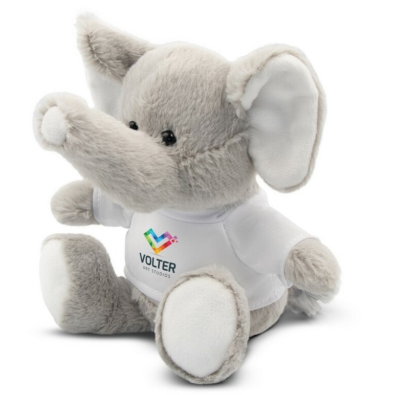 Teddy Elephant with a White T-shirt for Printing